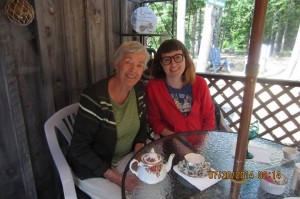 Claire and me at the Garden Shed Cafe